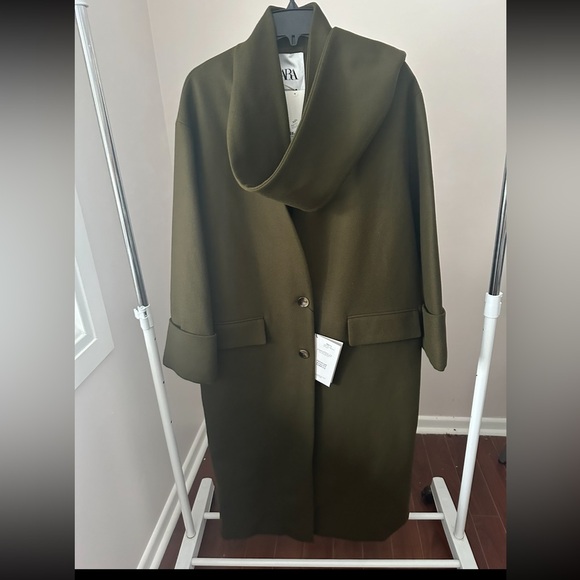 Zara Wool Scarf Coat - Picture 15 of 16